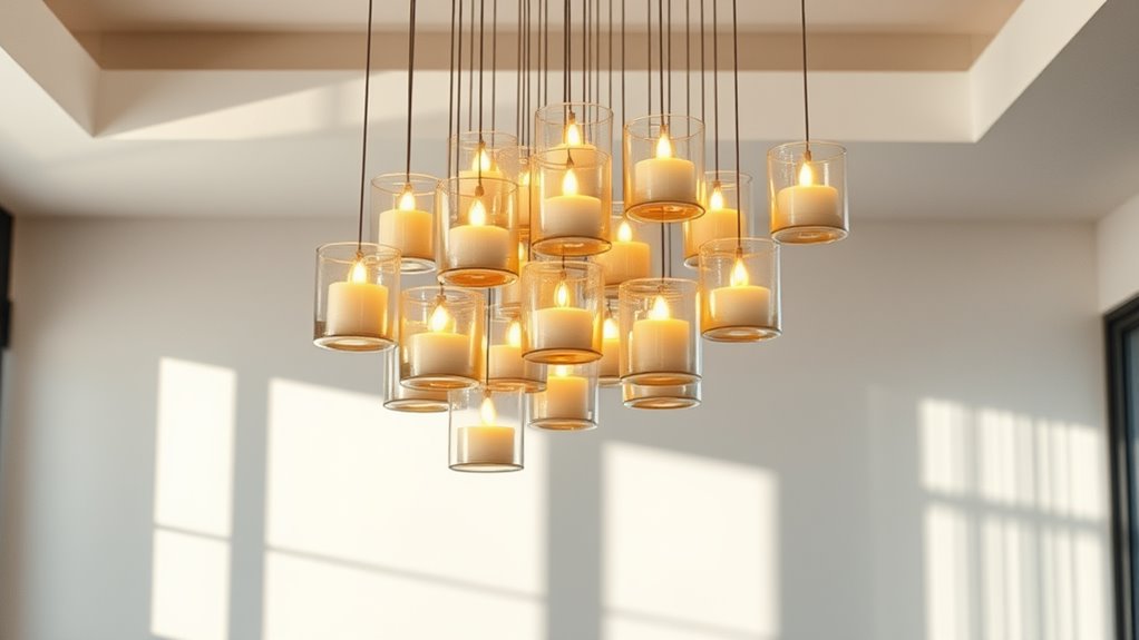 ambient clustered candle room dividers