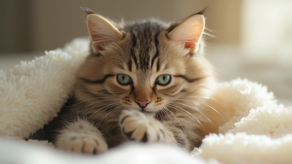 comforting paw kneading behavior in cats