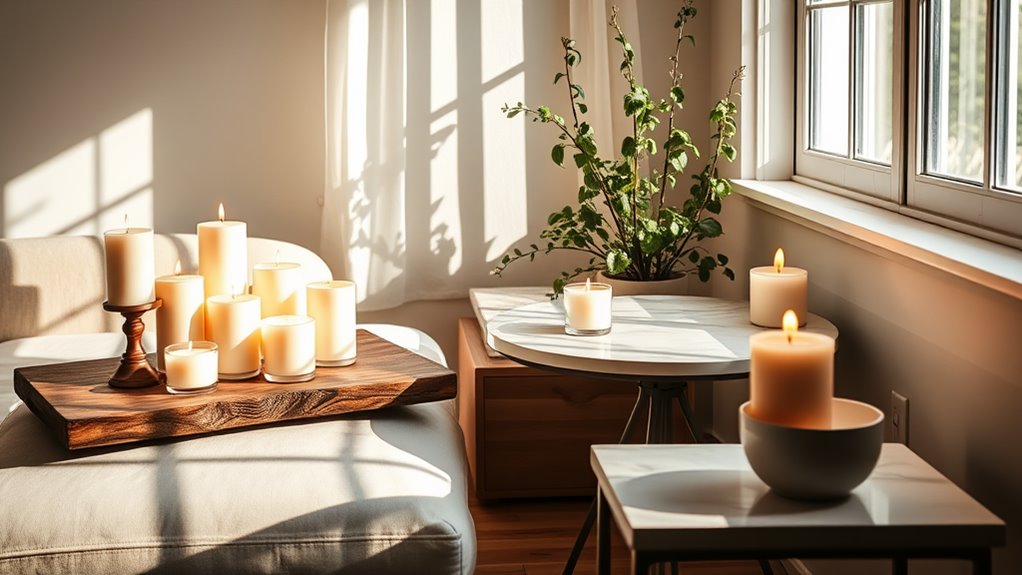 strategic candle placement enhances home fragrance
