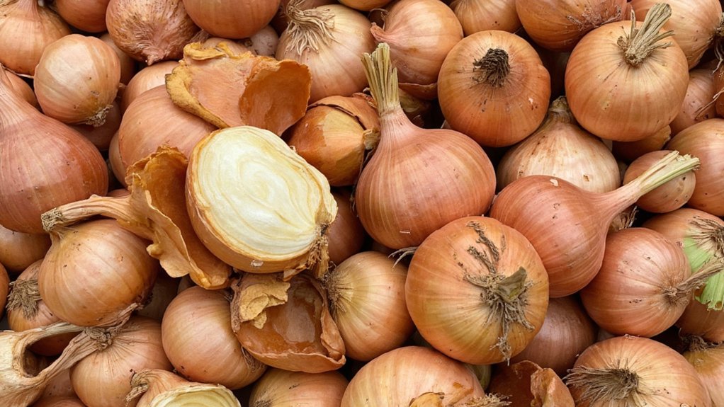 svogūnų lukštų gėlių magija