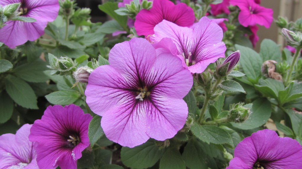 petunijos žydi prieš šalnas