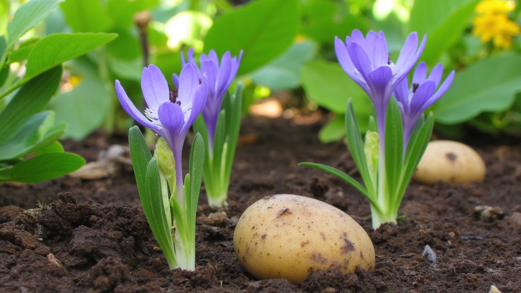 bulvių žydėjimo derliaus ženklai