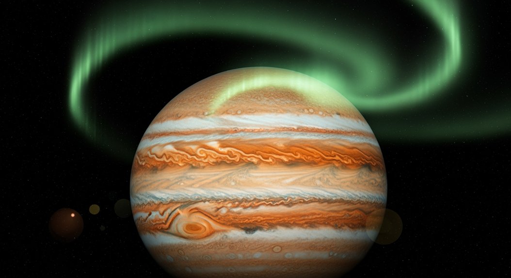 paslaptinga žalia šviesa pastebėta Jupiteryje