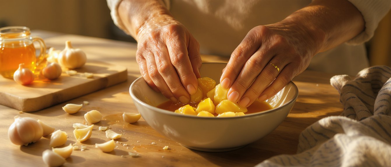 močiutės medaus ir česnako vaistas